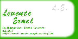 levente ermel business card